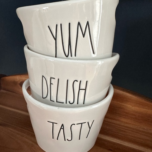 Rae Dunn Other - Rae Dunn YUM TASTY DELISH charcuterie, condiment bowls Farmhouse Kitchen Decor